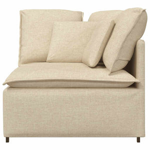 vidaXL Modulo Angolare Divano Modulare con Cuscini Crema 100 cm