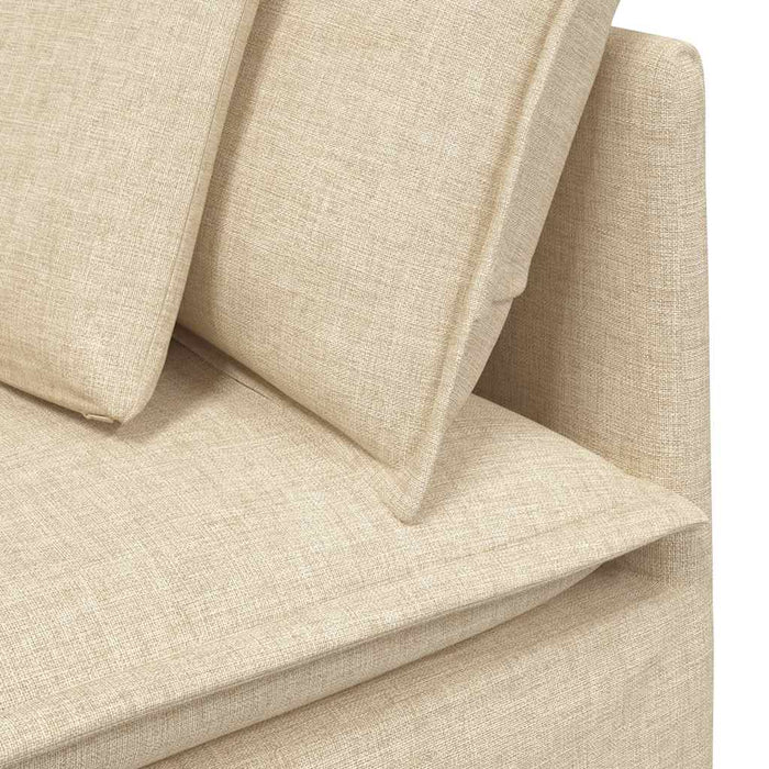 vidaXL Modulo Angolare Divano Modulare con Cuscini Crema 100 cm