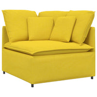Modulo Angolare Divano Modulare con Cuscini Giallo Chiaro 100cm 4104455