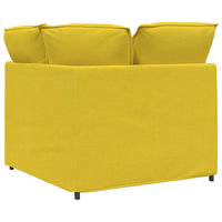 Modulo Angolare Divano Modulare con Cuscini Giallo Chiaro 100cm 4104455