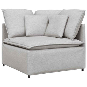 Modulo Angolare Divano Modulare con Cuscini-Sofa Modulare-Divanetto Grigio Nuvola 100cm