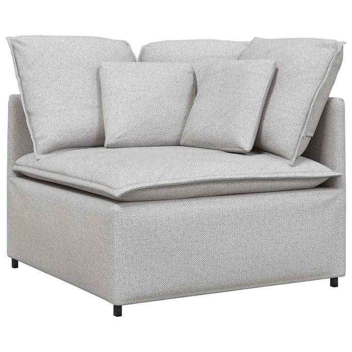 Modulo Angolare Divano Modulare con Cuscini-Sofa Modulare-Divanetto Grigio Nuvola 100cm