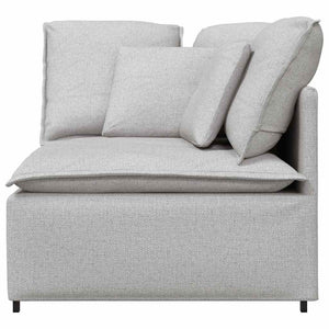 Modulo Angolare Divano Modulare con Cuscini-Sofa Modulare-Divanetto Grigio Nuvola 100cm