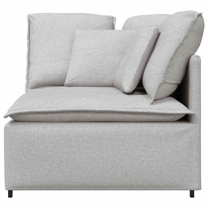 Modulo Angolare Divano Modulare con Cuscini-Sofa Modulare-Divanetto Grigio Nuvola 100cm