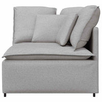 Modulo Angolare Divano Modulare con Cuscini Grigio Nuvola 100cm