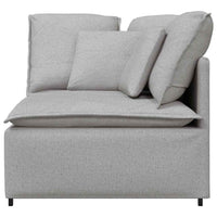 Modulo Angolare Divano Modulare con Cuscini Grigio Nuvola 100cm 4104456