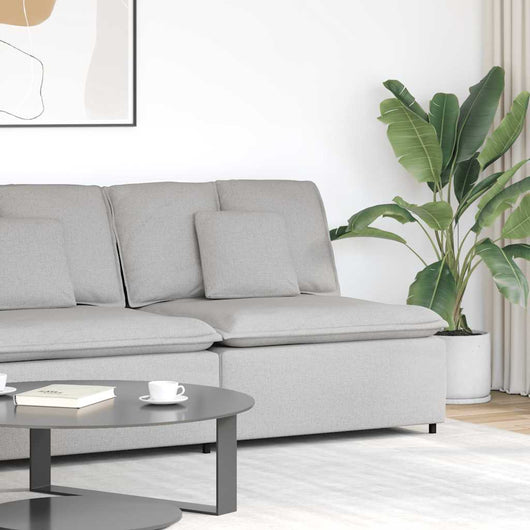 Modulo Angolare Divano Modulare con Cuscini-Sofa Modulare-Divanetto Grigio Nuvola 100cm