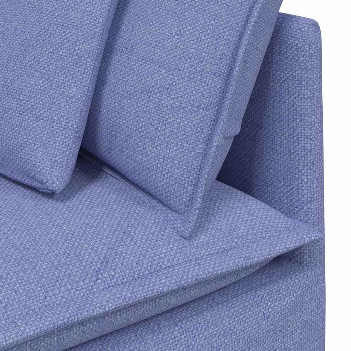 Modulo Divano Angolare Modulare con Cuscini Blu Jeans 100 cm 4104457