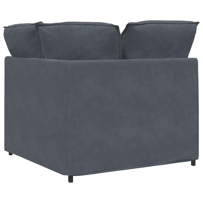 Modulo Angolare Divano Modulare con Cuscini Grigio Scuro 100 cm 4104460
