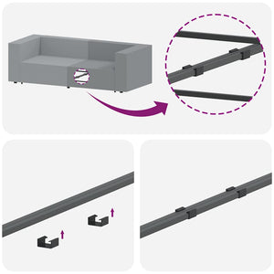 Modulo Angolare Divano Modulare con Cuscini Grigio Scuro 100 cm 4104460