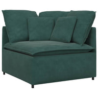 Modulo Angolare Divano Modulare con Cuscini-Sofa Modulare-Divanetto Verde Scuro 100 cm