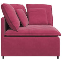 Modulo Angolare Divano Modulare con Cuscini Rosso Vino 100 cm 4104463