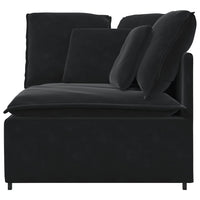 Modulo Angolare Divano Modulare con Cuscini-Sofa Modulare-Divanetto Nero 100 cm 488939