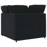 Modulo Angolare Divano Modulare con Cuscini-Sofa Modulare-Divanetto Nero 100 cm 488939