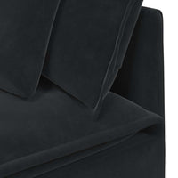 Modulo Angolare Divano Modulare con Cuscini-Sofa Modulare-Divanetto Nero 100 cm 488939