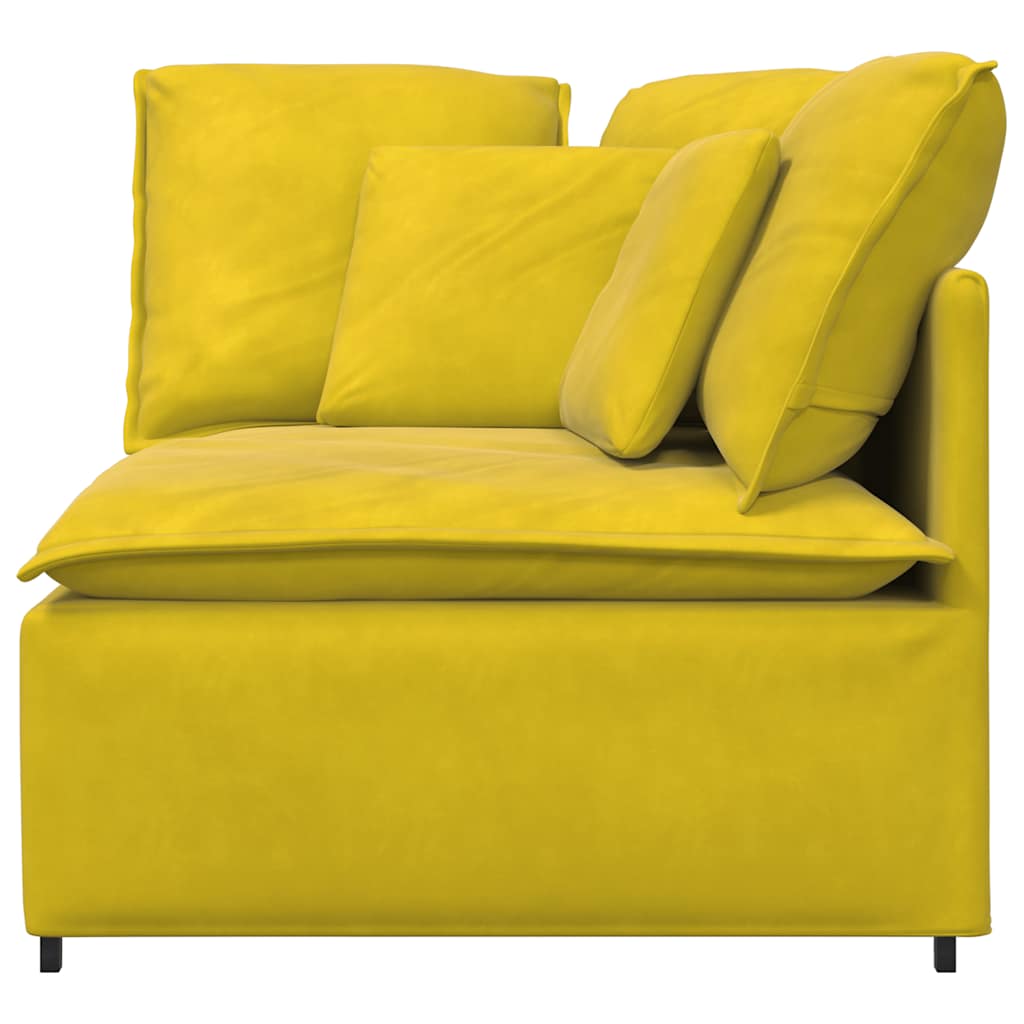 vidaXL Modulo Angolare Divano Modulare con Cuscini Giallo 100 cm