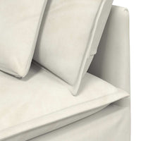 vidaXL Modulo Angolare Divano Modulare con Cuscini Crema 100 cm