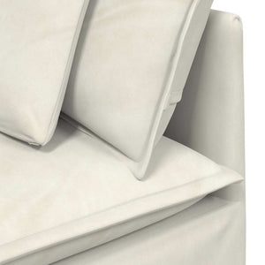 vidaXL Modulo Angolare Divano Modulare con Cuscini Crema 100 cm