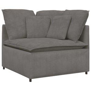Modulo Angolare Divano Modulare con Cuscini-Sofa Modulare-Divanetto Grigio Chiaro 100cm 117636