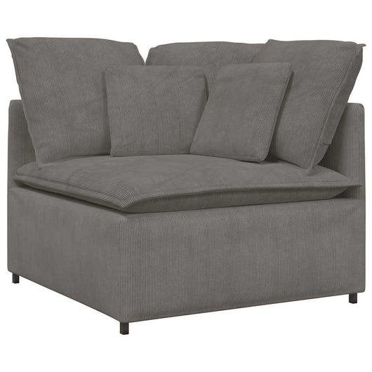 Modulo Angolare Divano Modulare con Cuscini-Sofa Modulare-Divanetto Grigio Chiaro 100cm 117636