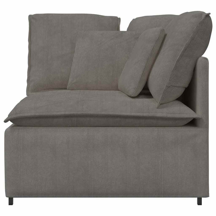 Modulo Angolare Divano Modulare con Cuscini-Sofa Modulare-Divanetto Grigio Chiaro 100cm 117636