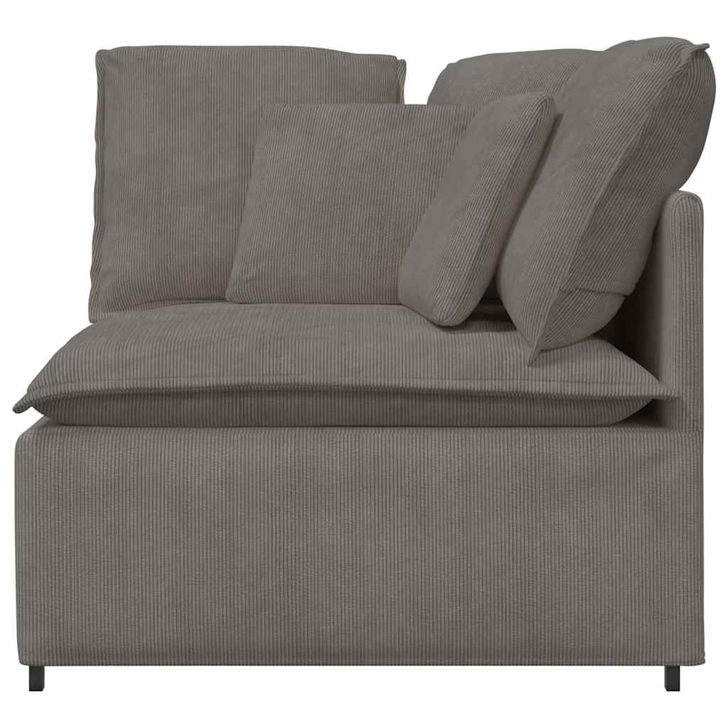 Modulo Angolare Divano Modulare con Cuscini Grigio Chiaro 100cm 4104467