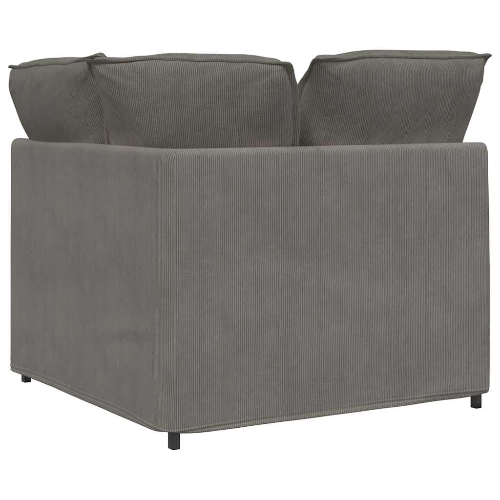 Modulo Angolare Divano Modulare con Cuscini-Sofa Modulare-Divanetto Grigio Chiaro 100cm 117636