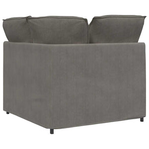 Modulo Angolare Divano Modulare con Cuscini-Sofa Modulare-Divanetto Grigio Chiaro 100cm 117636