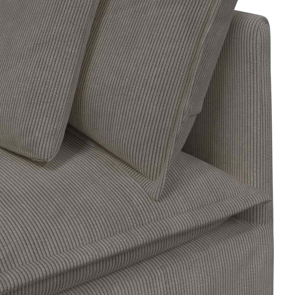 Modulo Angolare Divano Modulare con Cuscini Grigio Chiaro 100cm 4104467