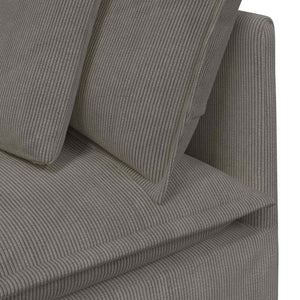 Modulo Angolare Divano Modulare con Cuscini Grigio Chiaro 100cm 4104467
