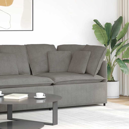 Modulo Angolare Divano Modulare con Cuscini-Sofa Modulare-Divanetto Grigio Chiaro 100cm 117636