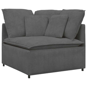 Modulo Angolare Divano Modulare con Cuscini-Sofa Modulare-Divanetto Grigio Scuro 100 cm