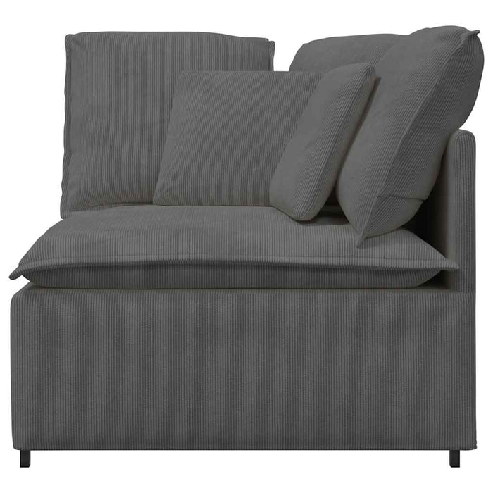 Modulo Angolare Divano Modulare con Cuscini Grigio Scuro 100 cm 4104468
