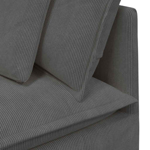 Modulo Angolare Divano Modulare con Cuscini-Sofa Modulare-Divanetto Grigio Scuro 100 cm