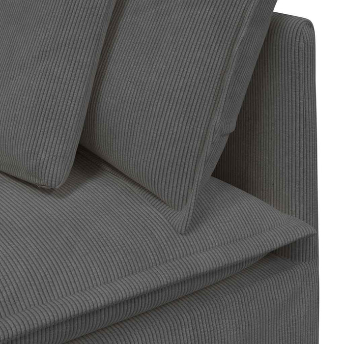 Modulo Angolare Divano Modulare con Cuscini-Sofa Modulare-Divanetto Grigio Scuro 100 cm