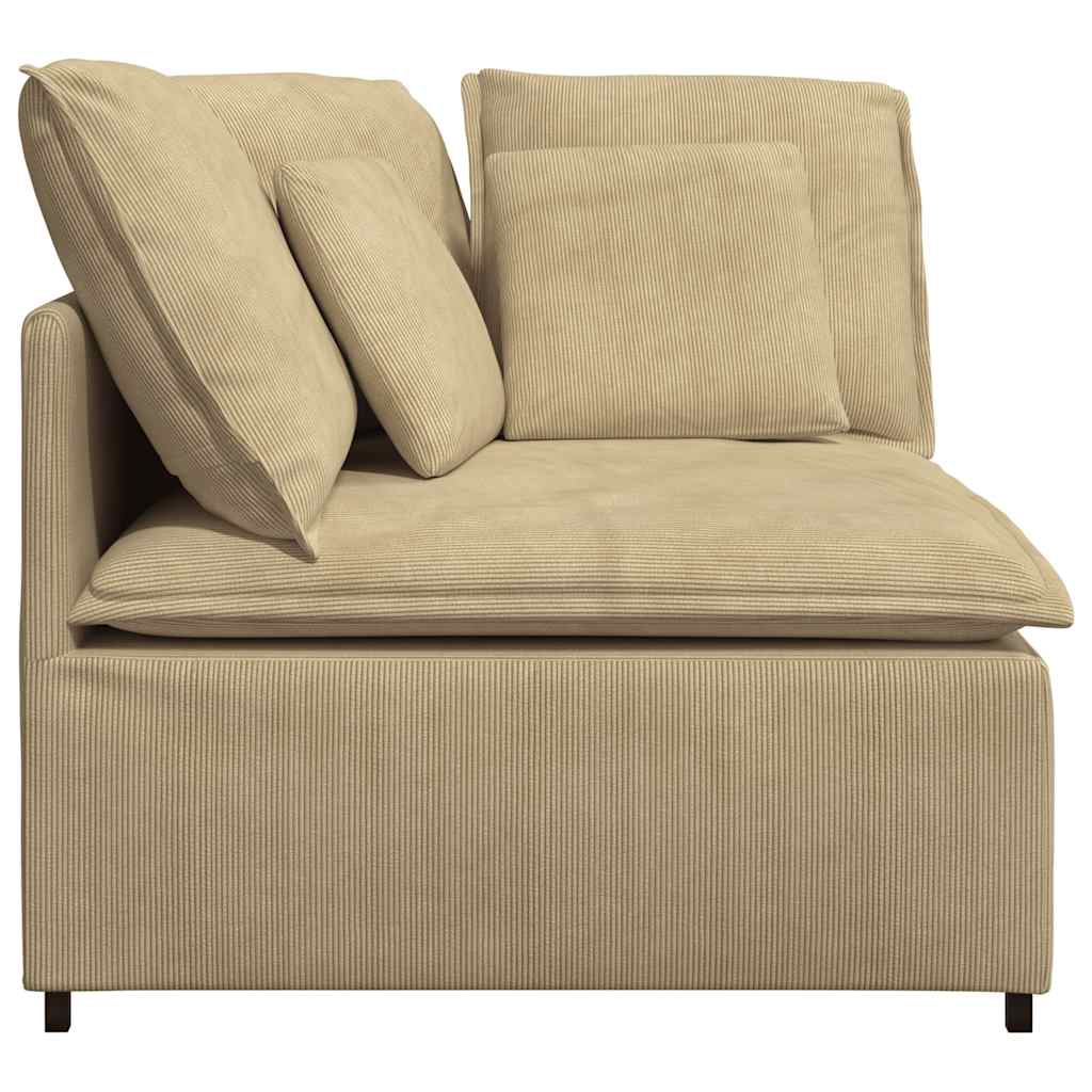 Modulo Angolare Divano Modulare con Cuscini Verde Grigio 100 cm 4104471