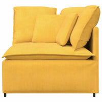 Modulo Angolare Divano Modulare con Cuscini Giallo Chiaro 100cm 4104473