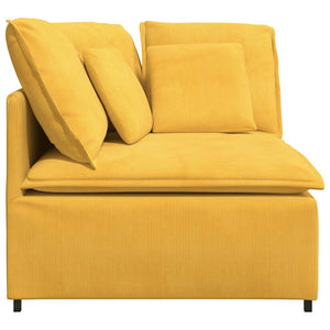 Modulo Angolare Divano Modulare con Cuscini Giallo Chiaro 100cm 4104473