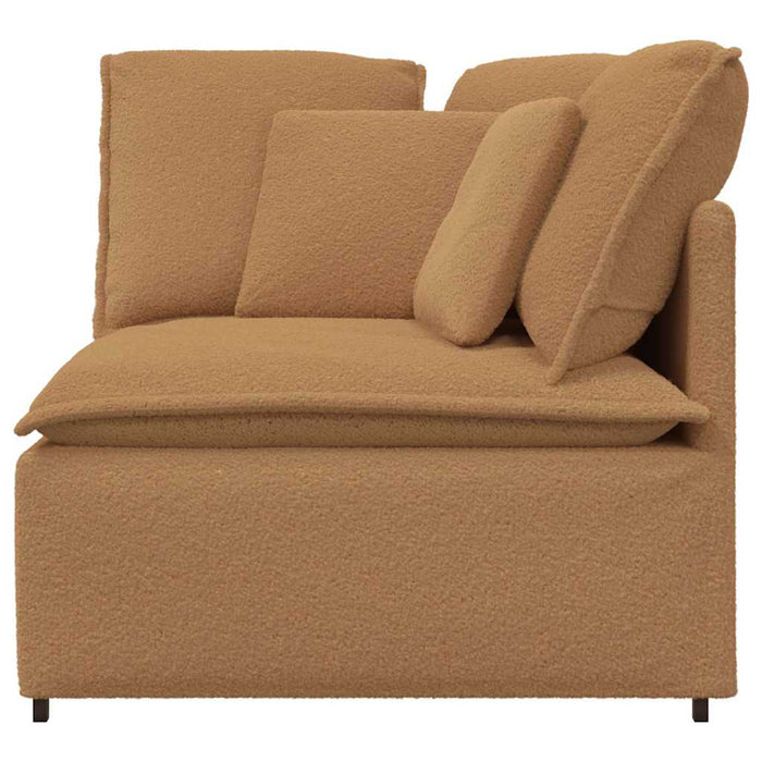 Modulo Angolare Divano Modulare con Cuscini Beige 100 cm 4104476