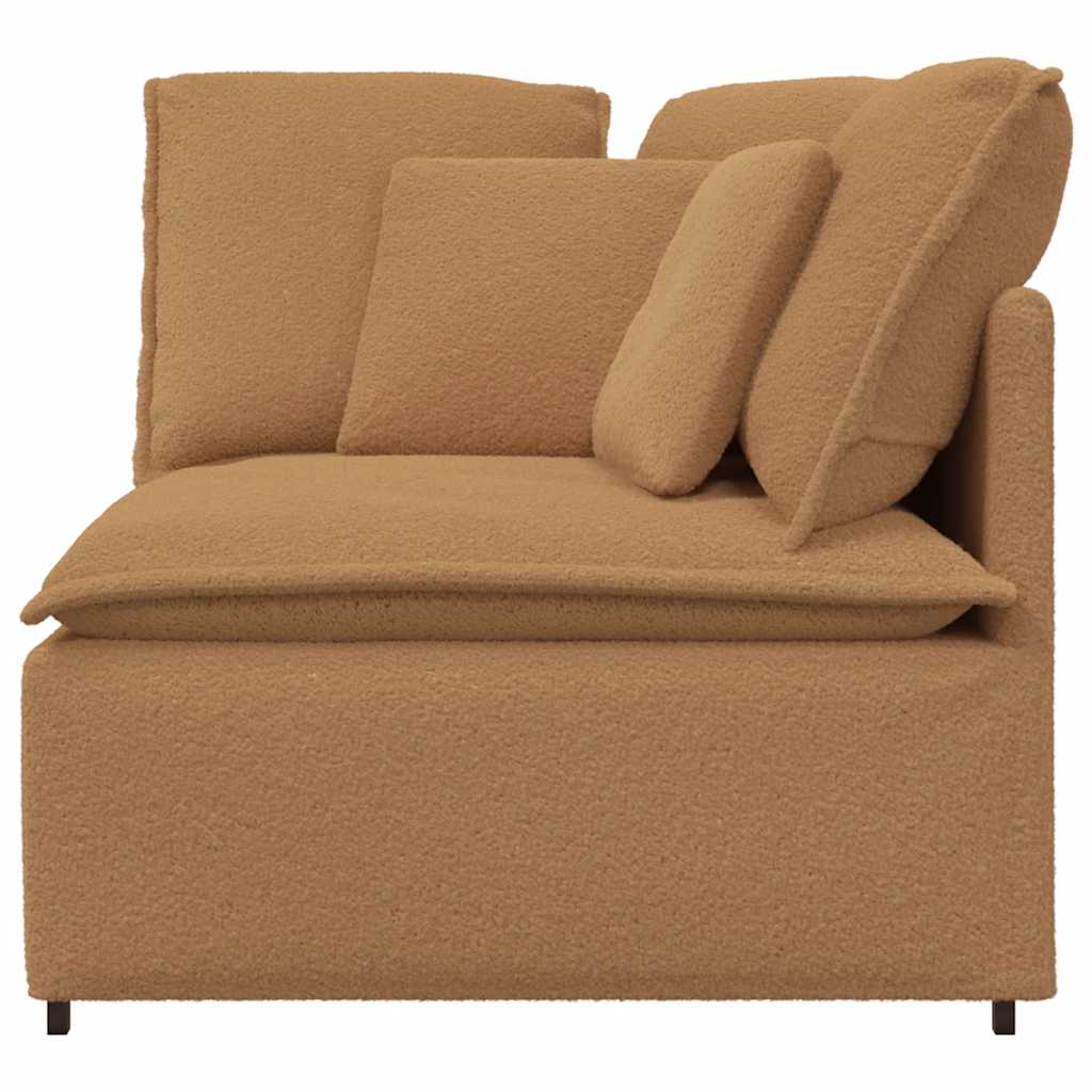 Modulo Angolare Divano Modulare con Cuscini Beige 100 cm