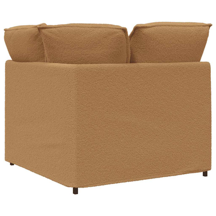 Modulo Angolare Divano Modulare con Cuscini Beige 100 cm
