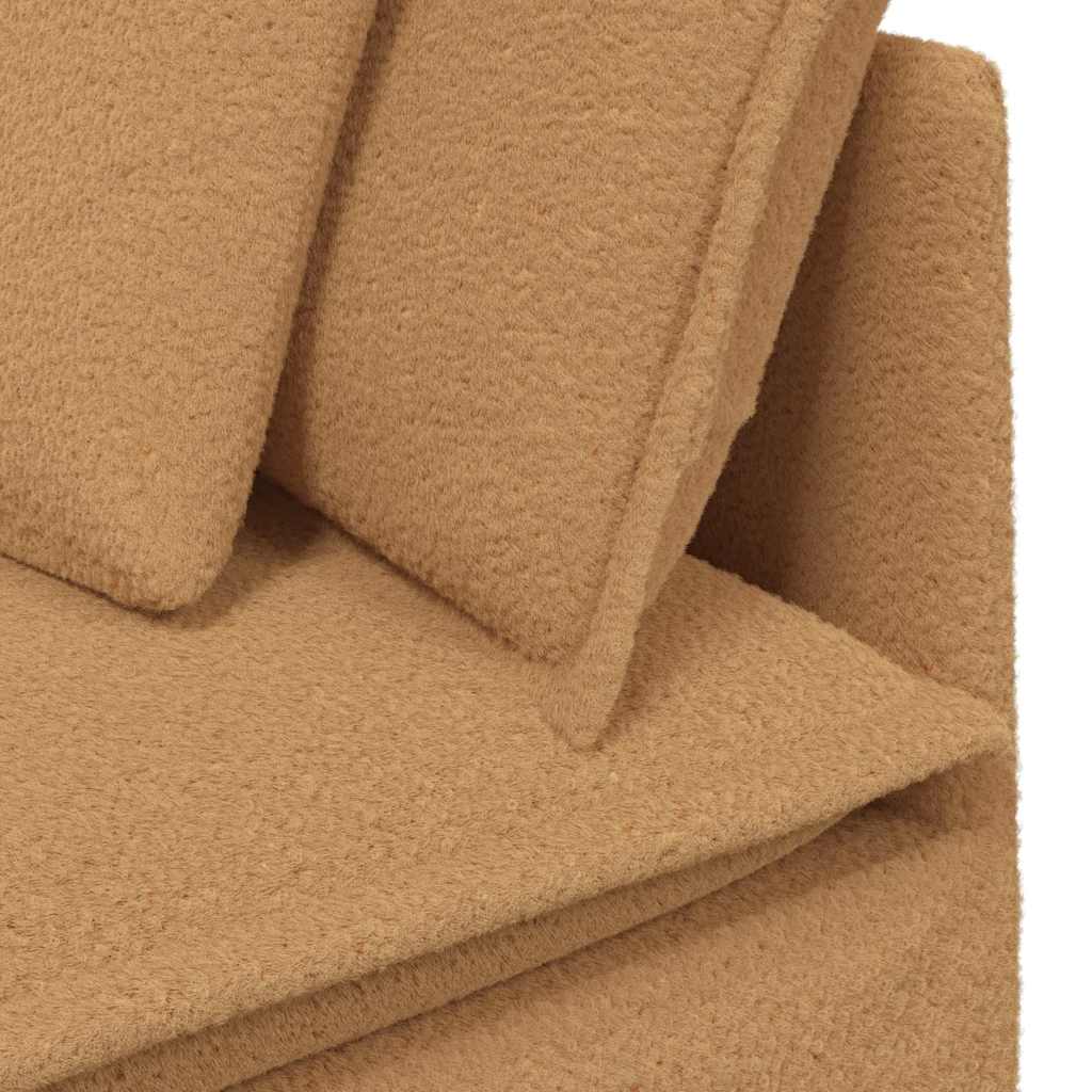 Modulo Angolare Divano Modulare con Cuscini Beige 100 cm 4104476
