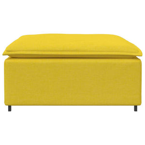 Divano Modulare Poggiapiedi Modulo Giallo Chiaro 100x100x48 cm 4104485