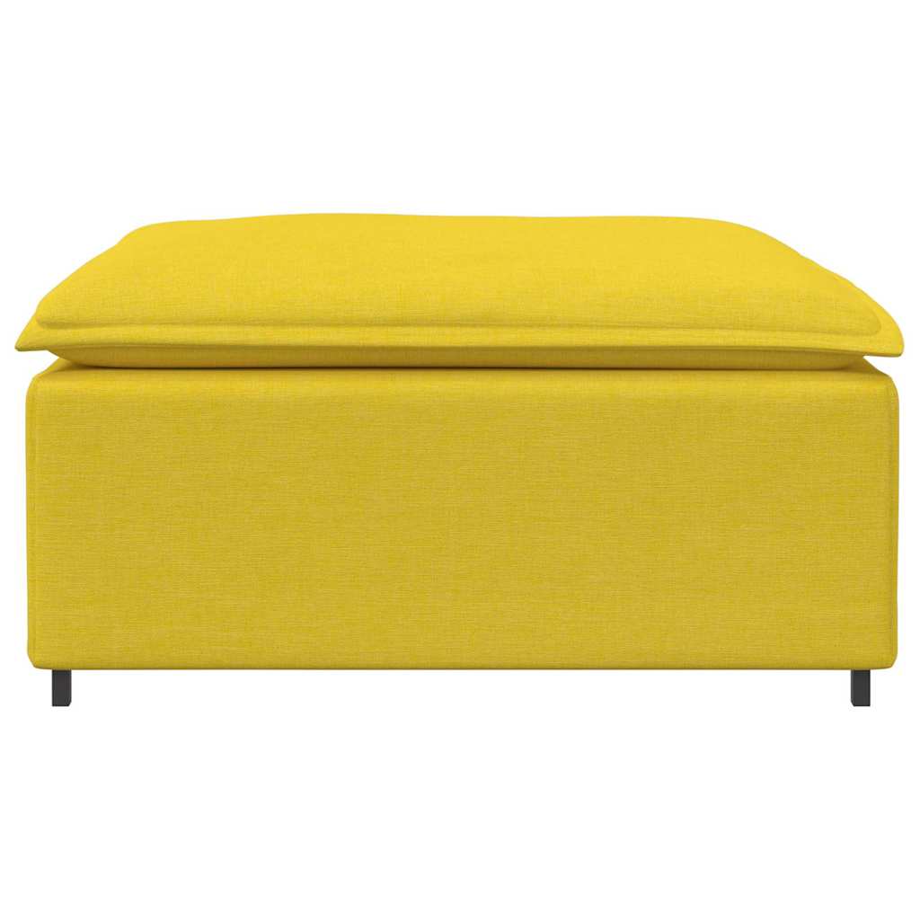 vidaXL Divano Modulare Poggiapiedi Modulo Giallo Chiaro 100x100x48 cm