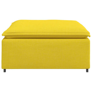 Divano Modulare Poggiapiedi Modulo Giallo Chiaro 100x100x48 cm 4104485