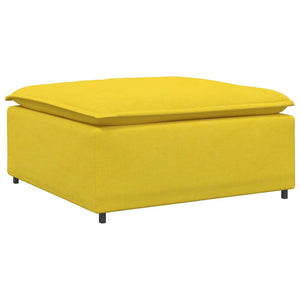 Divano Modulare Poggiapiedi Modulo Giallo Chiaro 100x100x48 cm 4104485