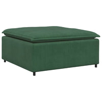 Modulo Poggiapiedi Divano Modulare Verde Scuro 100x100x48 cm 4104502