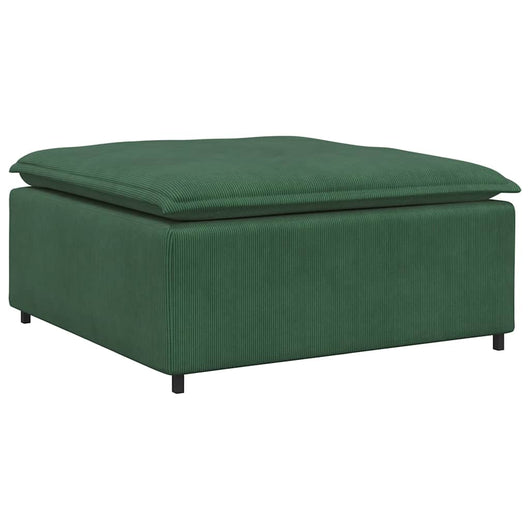 vidaXL Modulo Poggiapiedi Divano Modulare Verde Scuro 100x100x48 cm