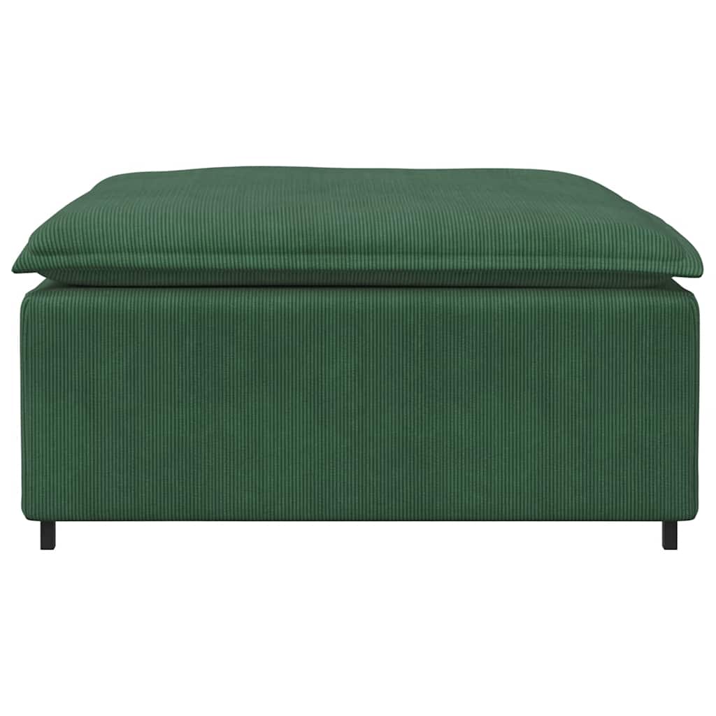 Modulo Poggiapiedi Divano Modulare Verde Scuro 100x100x48 cm 4104502