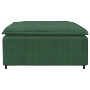 vidaXL Modulo Poggiapiedi Divano Modulare Verde Scuro 100x100x48 cm